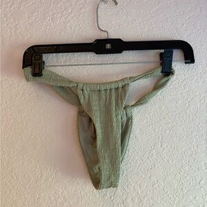 Green Textured Bikini Bottom